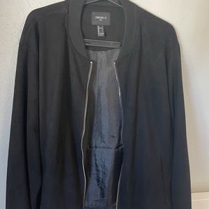 Men’s Faux Suede Bomber Jacket